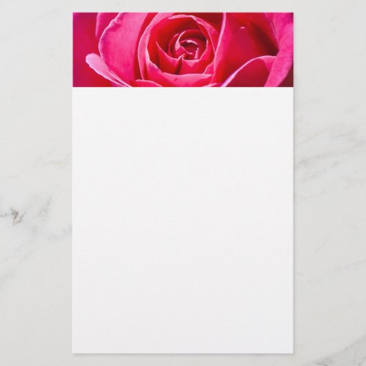 Rote Rose im Garten Briefpapier (Vorderseite)