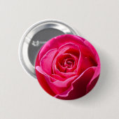 Rote Rose im Garten Button (Vorne & Hinten)