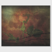 Rote Rose im Hintergrund Geschenkpapier (Flach)