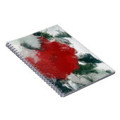Rote Rose im Schnee Notizblock (Rechte Seite)