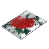 Rote Rose im Schnee Notizblock (Linke Seite)