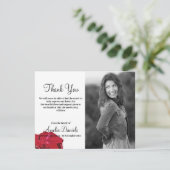 Rote Rose im Speicher dank Karte (Stehend Vorderseite)