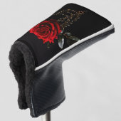 Rote Rose in Chains Golf Headcover (3/4 Vorderseite)