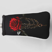 Rote Rose in Chains Golf Headcover (Vorderseite)