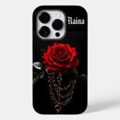 Rote Rose in Chains Goth Case-Mate iPhone Hülle (Rückseite)