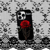 Rote Rose in Chains Goth iPhone Hülle