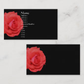 rote Rose in der Blume-Visitenkarte Visitenkarte (Vorne/Hinten)