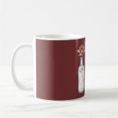 Rote Rose in Flasche Kaffeetasse (Links)