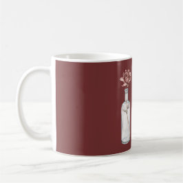 Rote Rose in Flasche Kaffeetasse