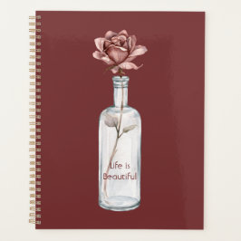 Rote Rose in Flasche Planer