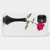 rote Rose in schwarzer Vase Case-Mate iPhone Hülle (Rückseite (Horizontal))