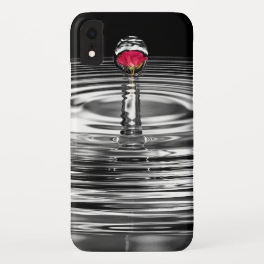 rote Rose in Wassertröpfchen Case-Mate iPhone Hülle (Rückseite)