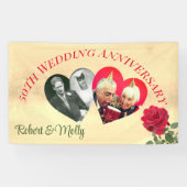 Rote Rose individuelle Hochzeit Banner (Horizontal)