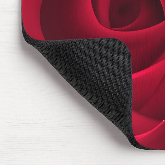 Rote Rose | INDIVIDUELLE NAME Mousepad (Ecke)