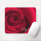 Rote Rose | INDIVIDUELLE NAME Mousepad (Mit Mouse)