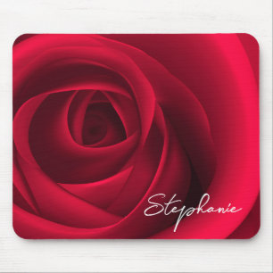 Rote Rose   INDIVIDUELLE NAME Mousepad