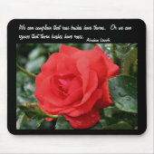 Rote Rose Inspiration Attitude Quote Mousepad (Vorne)