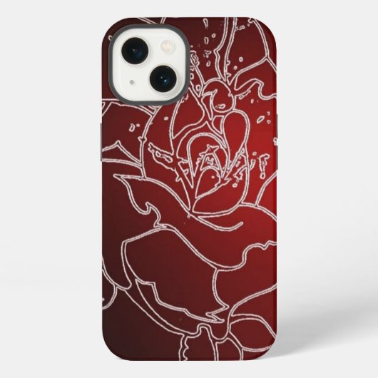 Rote Rose iPhone 13 Fall Hülle (Rückseite)