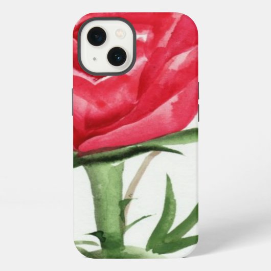 Rote Rose iPhone Hülle (Rückseite)