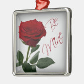 Rote Rose ist mein Premium Keepake Ornament Aus Metall (Links)