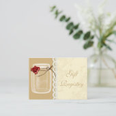 rote Rose-JAR-Gift-Registrierungskarten Begleitkarte (Stehend Vorderseite)