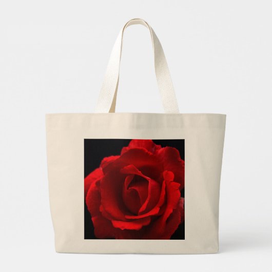 Rote Rose jtcn Große Tote Tasche (Rückseite)
