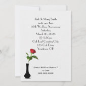 Rote Rose Jubiläumsessen Party Karte (Rückseite)