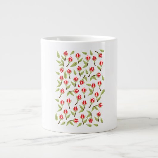 Rote Rose Jumbo-Tasse (Vorderseite)