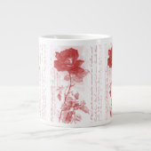 Rote Rose Jumbo-Tasse (Vorderseite)