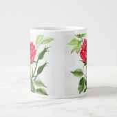 Rote Rose Jumbo-Tasse (Vorderseite)