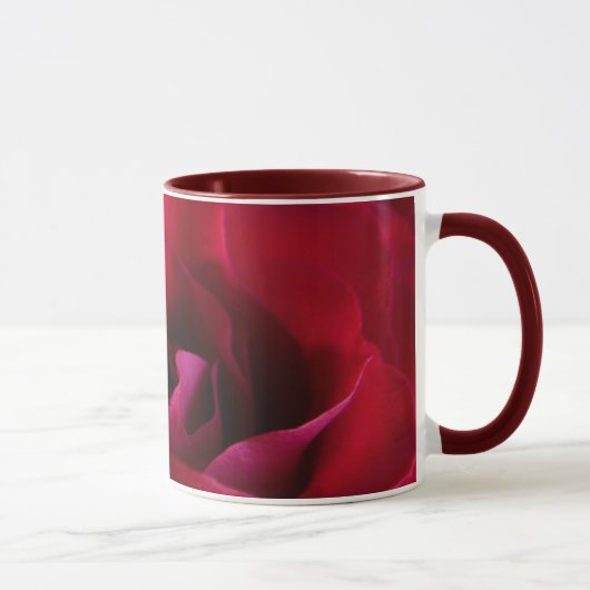 Rote Rose Kaffee Tasse Schöne Rote Rose Tasse (Rechts)