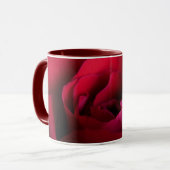 Rote Rose Kaffee Tasse Schöne Rote Rose Tasse (Vorderseite Links)
