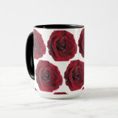 Rote Rose Kaffee / Tee Tasse für sie (Vorderseite Links)