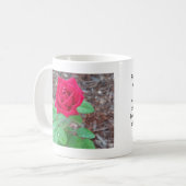 Rote Rose Kaffeetasse (Vorderseite Links)