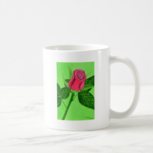 Rote Rose Kaffeetasse (Rechts)