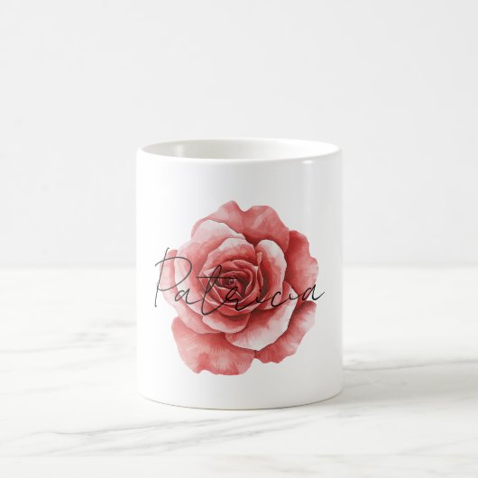Rote Rose Kaffeetasse (Mittel)