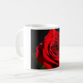 Rote Rose Kaffeetasse (Vorderseite Links)