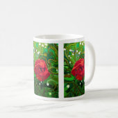 ROTE ROSE KAFFEETASSE (VorderseiteRechts)