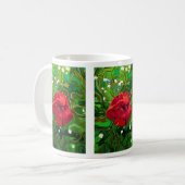 ROTE ROSE KAFFEETASSE (Vorderseite Links)