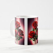 Rote Rose Kaffeetasse (Vorderseite Links)