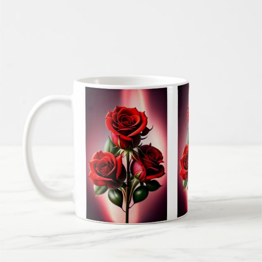 Rote Rose Kaffeetasse (Links)