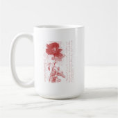 Rote Rose Kaffeetasse (Links)