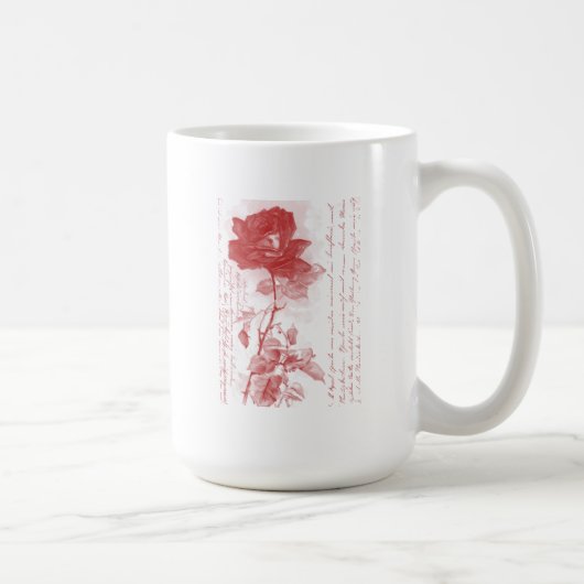 Rote Rose Kaffeetasse (Rechts)