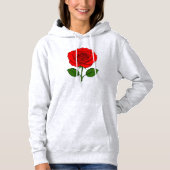 Rote Rose Kapuzenpullover Hoodie (Vorderseite)