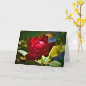 Rote Rose, Karte (Gelbe Blume)
