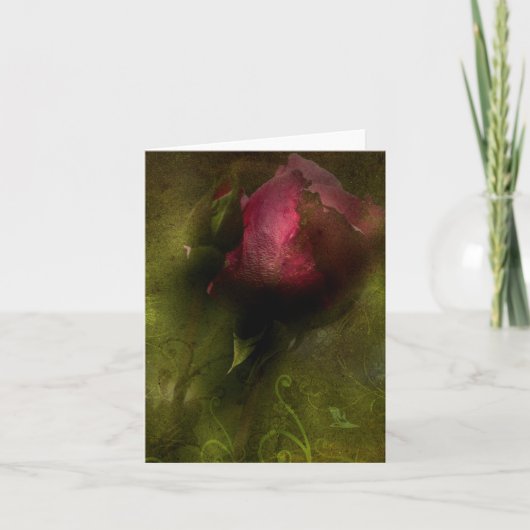 Rote Rose Karte (Vorderseite)