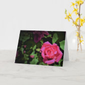 Rote Rose, Karte (Gelbe Blume)