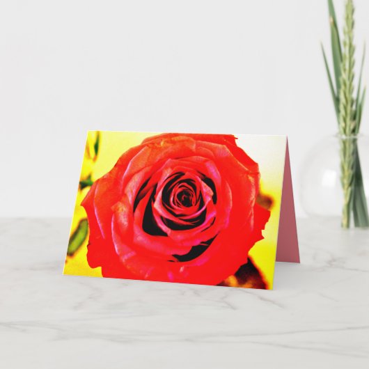 Rote Rose Karte (Vorderseite)