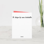 Rote Rose Karten Blume Benutzerdefinierte Grußkart (Rückseite)