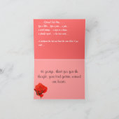 Rote Rose Karten Blume Benutzerdefinierte Grußkart (Innenseite)